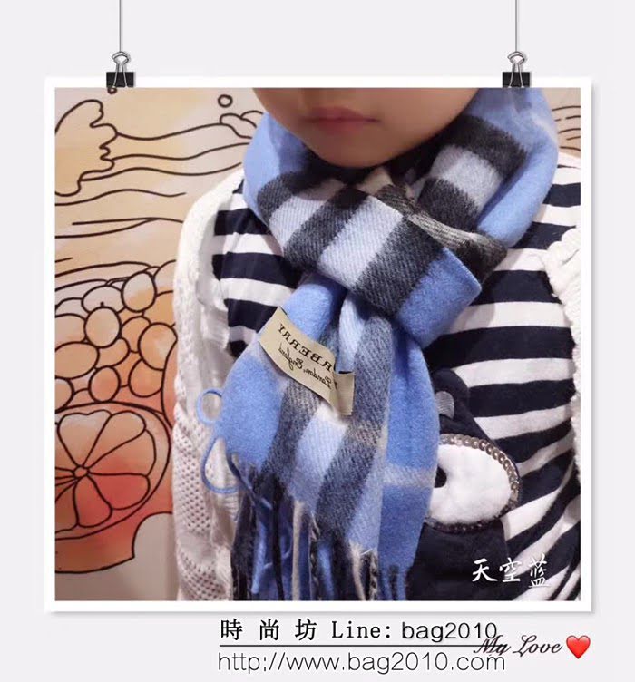 BURBERRY巴寶莉 原單正品 英倫巴格經典山羊絨圍巾 LLWJ6240